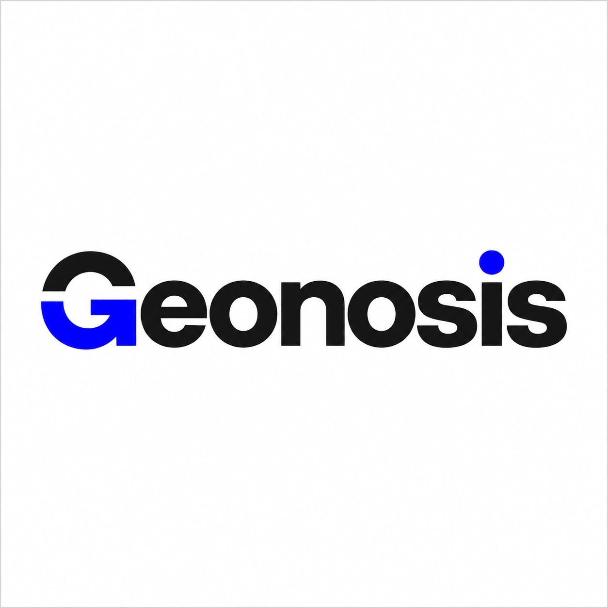 Logotipo Geonosis en azul y negro